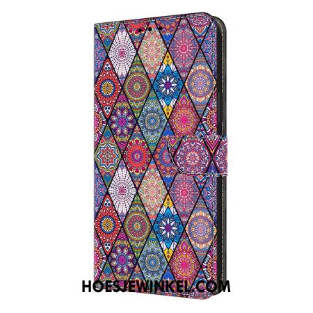 Leren Hoesje Samsung Galaxy S26 Plus Etnisch Patroon Bescherming Hoesje