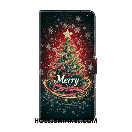 Leren Hoesje Samsung Galaxy S26 Plus Kerstboom Bescherming Hoesje
