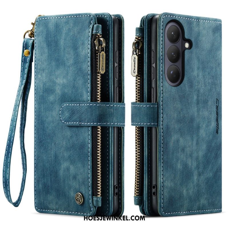 Leren Hoesje Samsung Galaxy S26 Plus Suède-effect Caseme Bescherming Hoesje