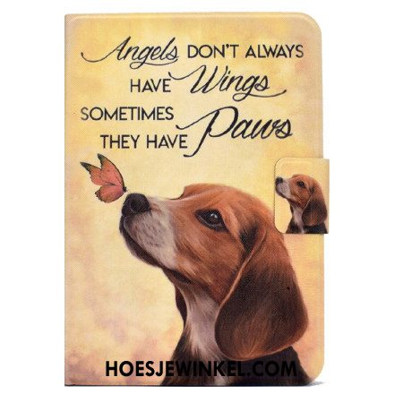 Leren Hoesje Samsung Galaxy Tab S11 Hond En Vlinder Bescherming Hoesje