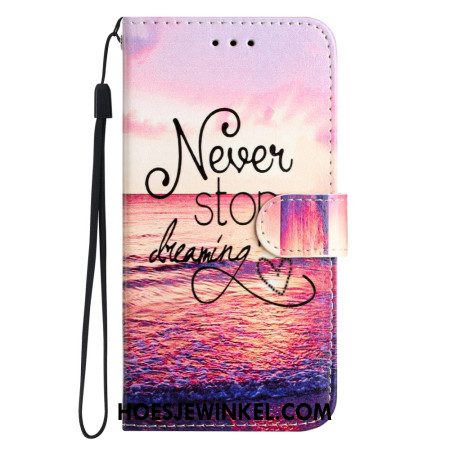 Leren Hoesje Sony Xperia 1 Vii Never Stop Dreaming