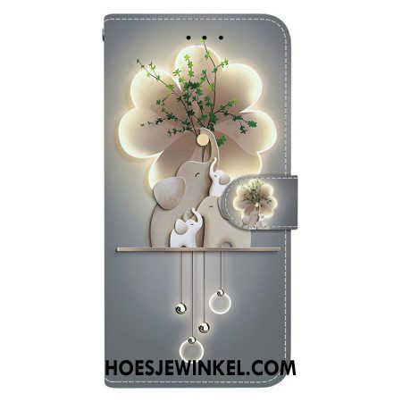 Leren Hoesje Sony Xperia 10 Vii Olifant Bescherming Hoesje