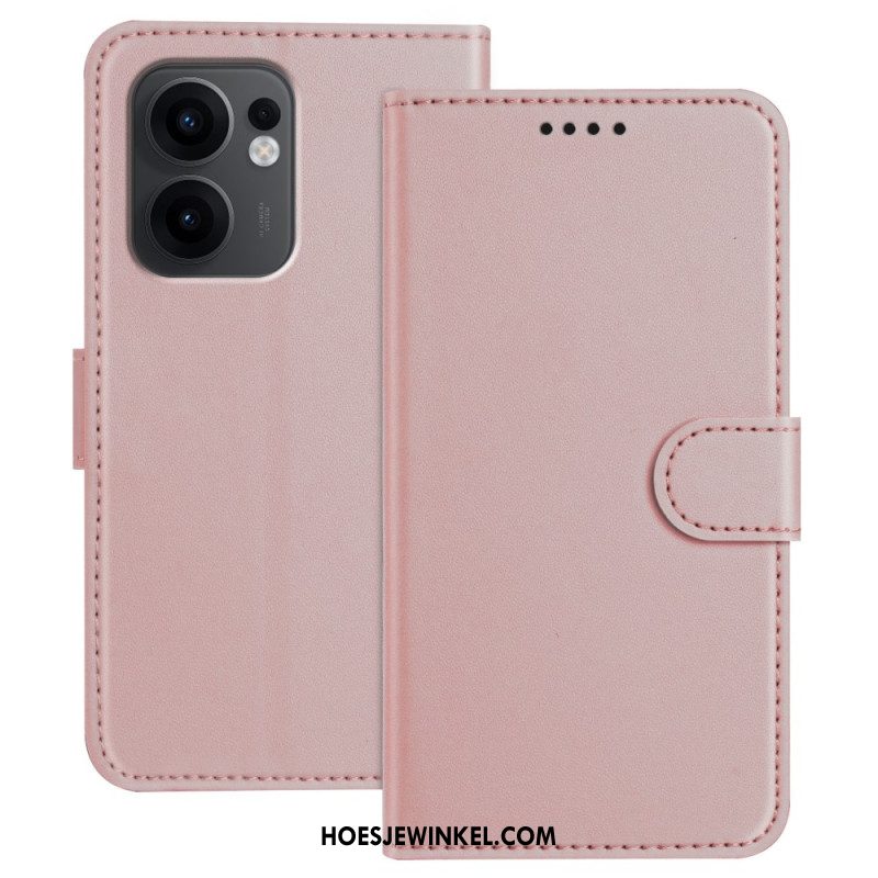 Leren Hoesje Voor Oppo Reno 13f 4g / 5g / 13 Fs 5g Monochroom