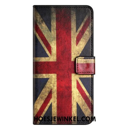Leren Hoesje Voor Samsung Galaxy A17 4g / 5g Vintage Amerikaanse Vlag