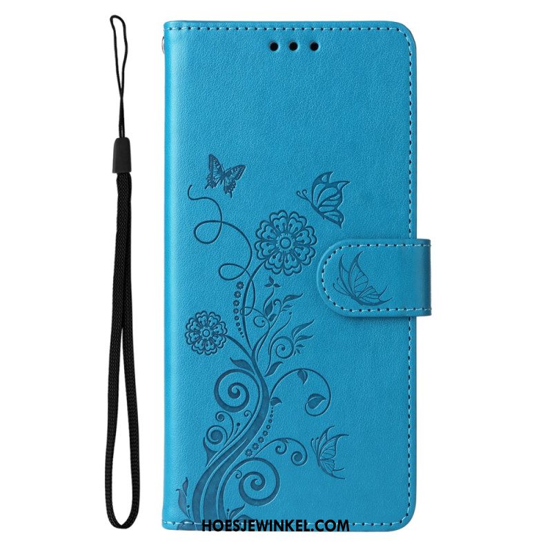 Leren Hoesje Voor Samsung Galaxy S25 5g Kleine Bloemen
