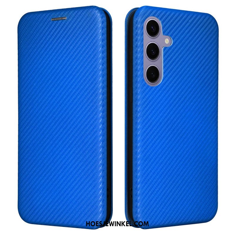 Leren Hoesje Voor Samsung Galaxy S25 5g Koolstofvezel
