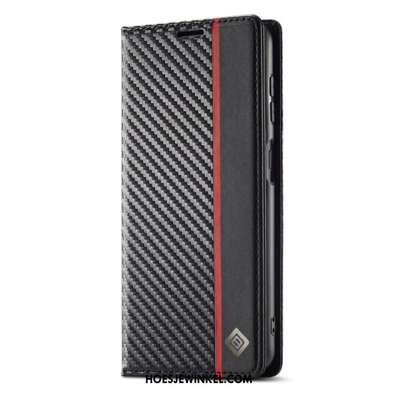 Leren Hoesje Voor Samsung Galaxy S25 Plus 5g Rode Lijn Lc.imeeke