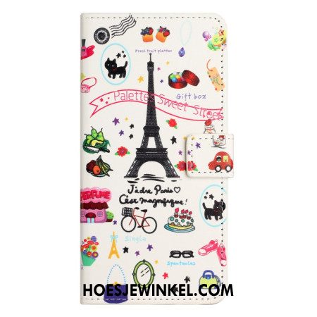 Leren Hoesje Voor Samsung Galaxy S26 Ik Hou Van Parijs