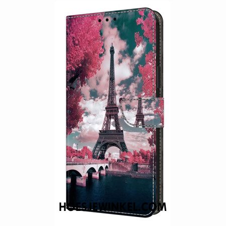 Leren Hoesje Voor Samsung Galaxy S26 Plus Eiffeltoren