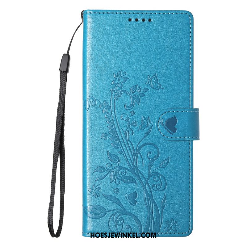 Leren Hoesje Voor Samsung Galaxy S26 Plus Kleine Bloemen