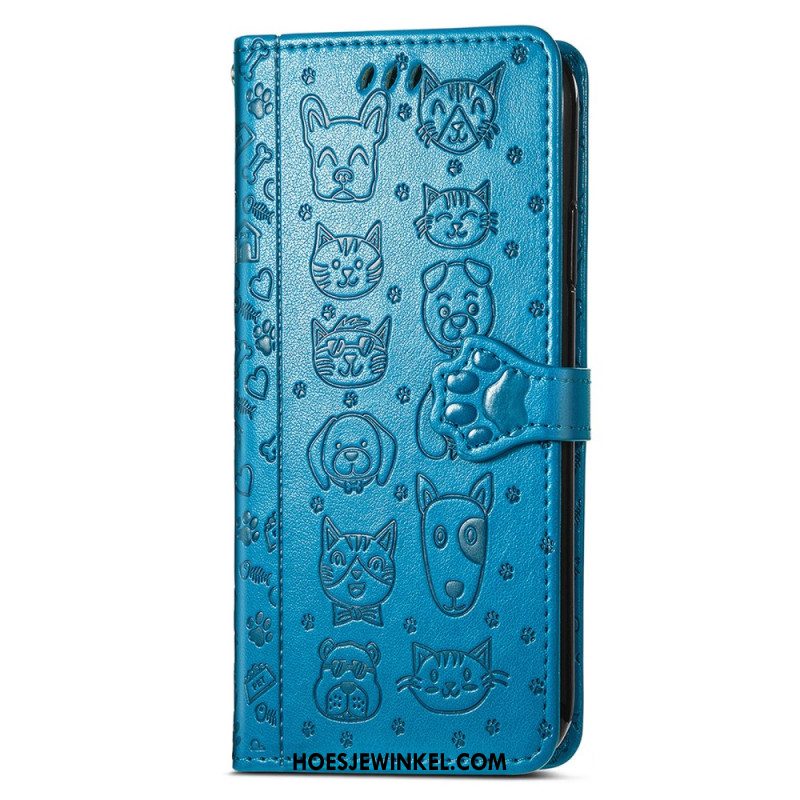 Leren Hoesje Voor Xiaomi 17 Pro Max Geanimeerde Dieren