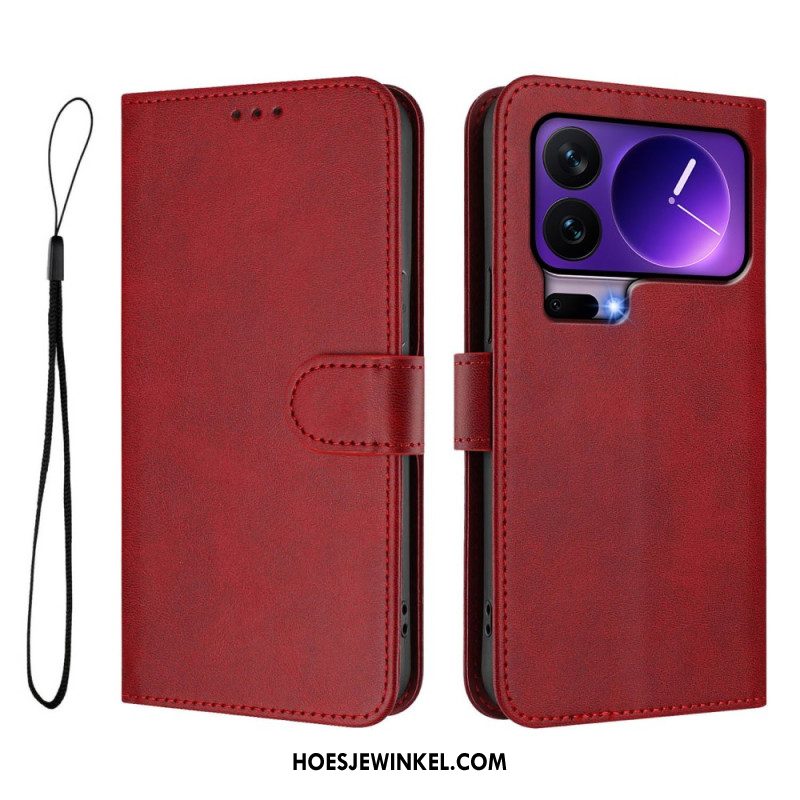 Leren Hoesje Voor Xiaomi 17 Pro Rfid-blokkering Met Leerlook