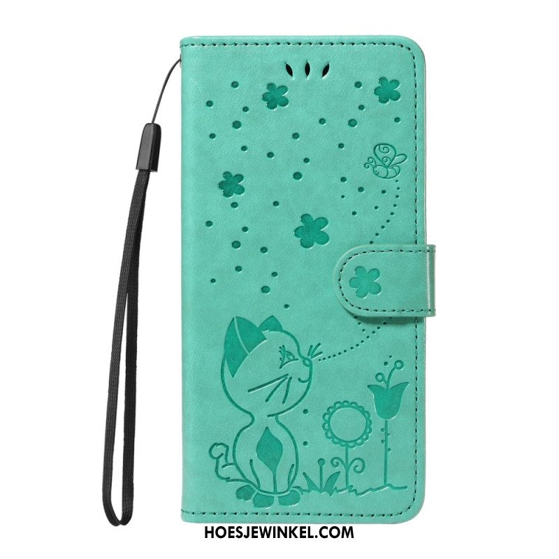 Leren Hoesje Voor Xiaomi Redmi Note 14 4g Bij En Kat