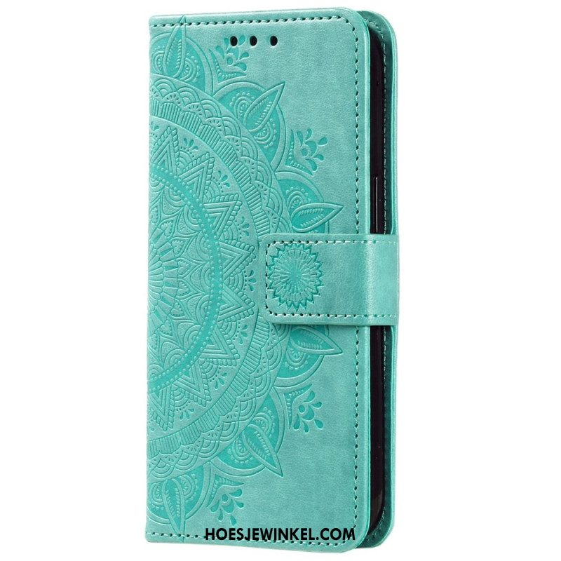 Leren Hoesje Voor Xiaomi Redmi Note 14 5g Mandala Zon