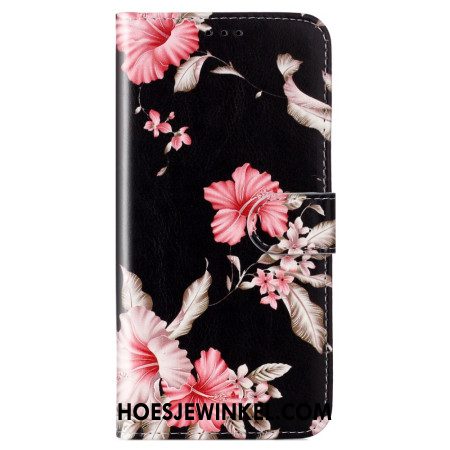 Leren Hoesje Voor Xiaomi Redmi Note 14 Pro 4g Rododendrons