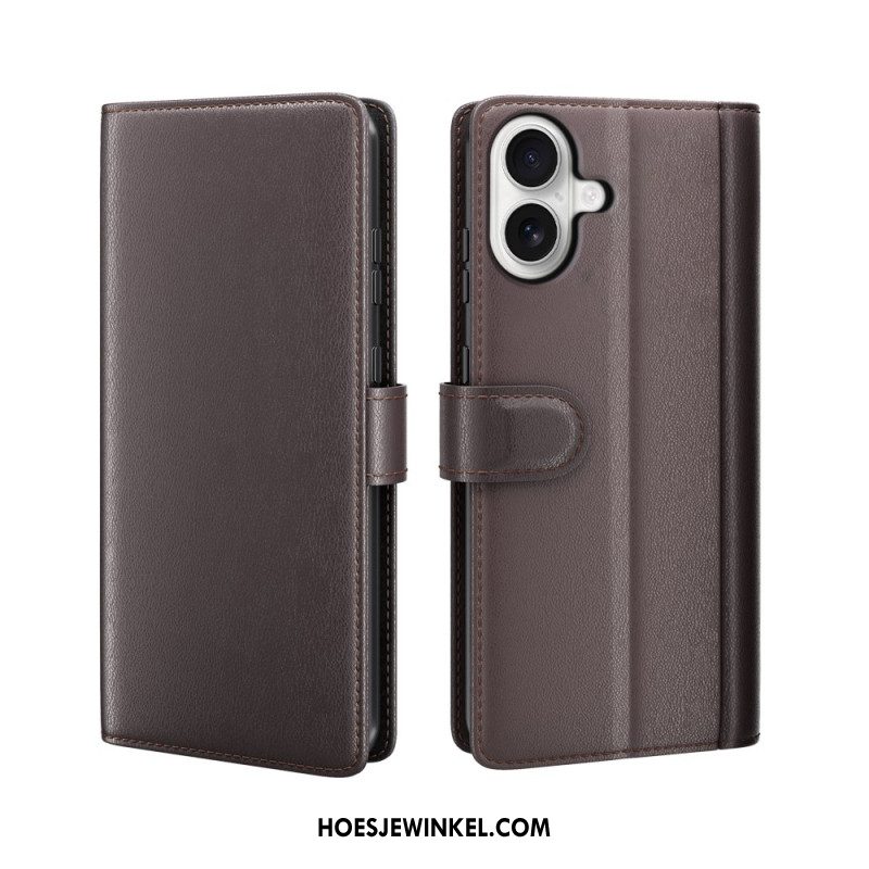 Leren Hoesje Voor iPhone 17 Portemonnee Van Echt Leer