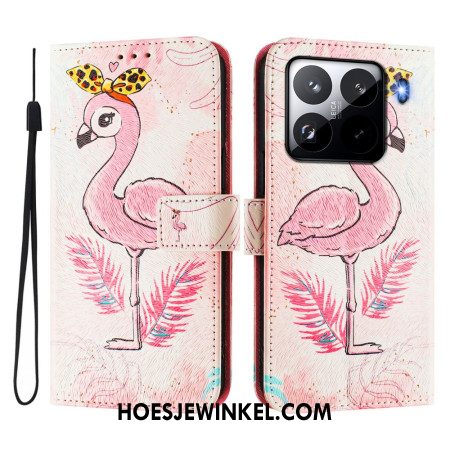 Leren Hoesje Xiaomi 15 Pro Vogelpatroon