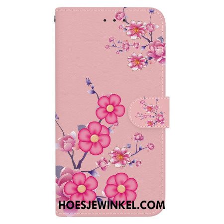 Leren Hoesje Xiaomi 15 Sakura Motief
