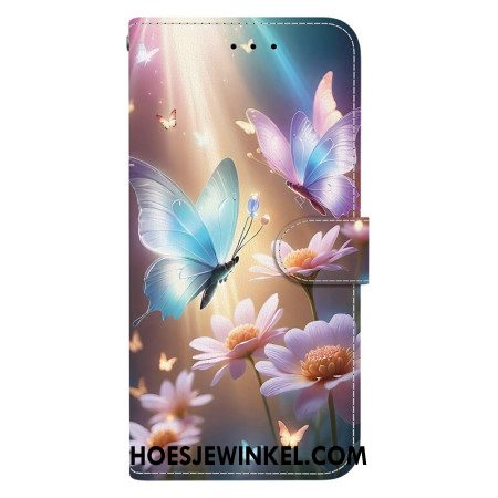 Leren Hoesje Xiaomi 15t Bloemenvlinder