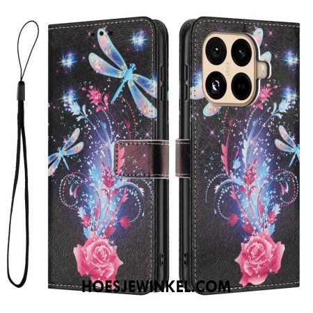 Leren Hoesje Xiaomi 15t Pro Roos En Libellen