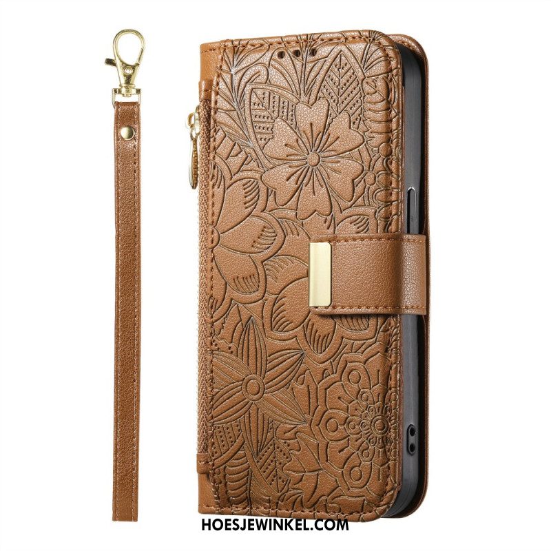 Leren Hoesje Xiaomi 17 Pro Bloemen- En Bladpatroon Bescherming Hoesje