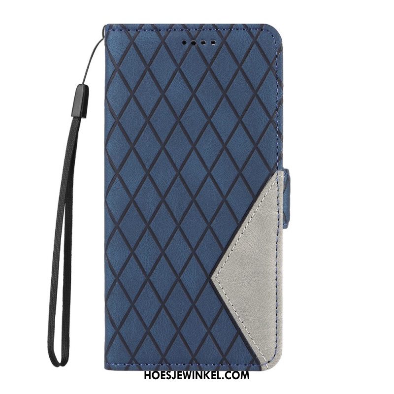 Leren Hoesje Xiaomi Redmi Note 14 4g Diamantpatroon