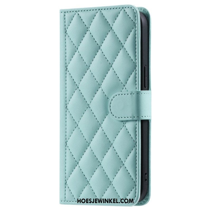 Leren Hoesje Xiaomi Redmi Note 14 5g Gewatteerd Met Schouderriem En Riempje Bescherming Hoesje