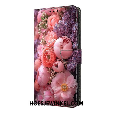 Leren Hoesje Xiaomi Redmi Note 14 Pro 4g Bloemrijk Bescherming Hoesje