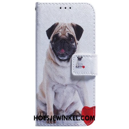 Leren Hoesje Xiaomi Redmi Note 15 5g Mopshond Bescherming Hoesje