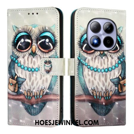 Leren Hoesje Xiaomi Redmi Note 15 Pro 5g Uil