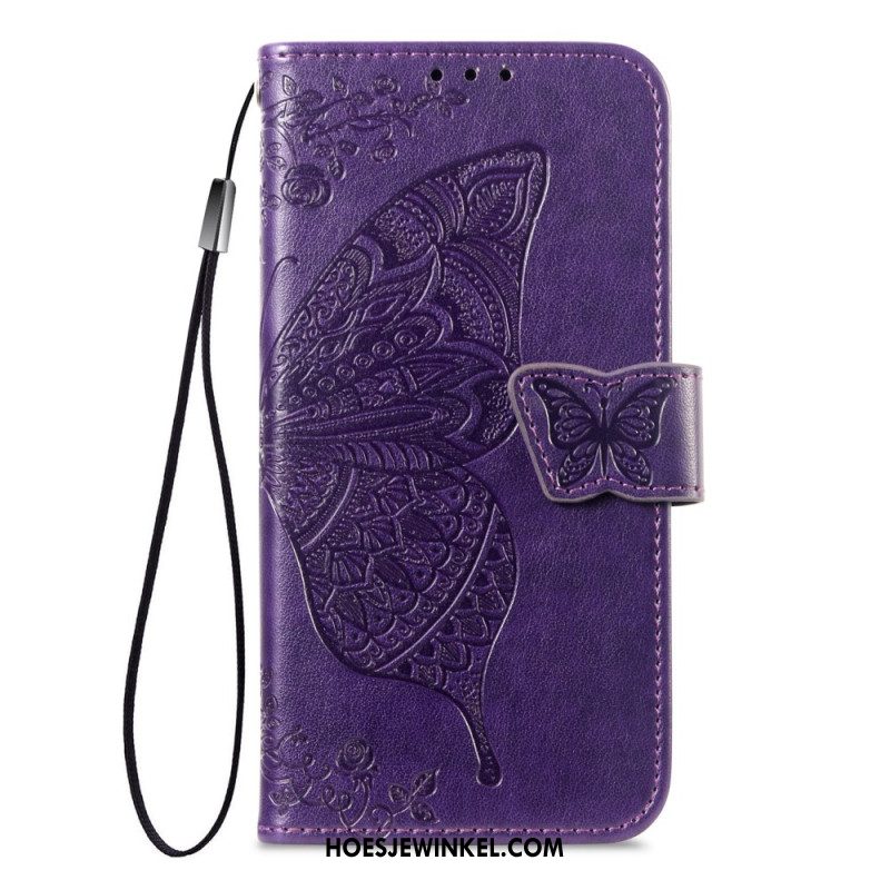 Leren Hoesje Xiaomi Redmi Note 15 Pro Plus 5g Grafisch Vlinder Bescherming Hoesje