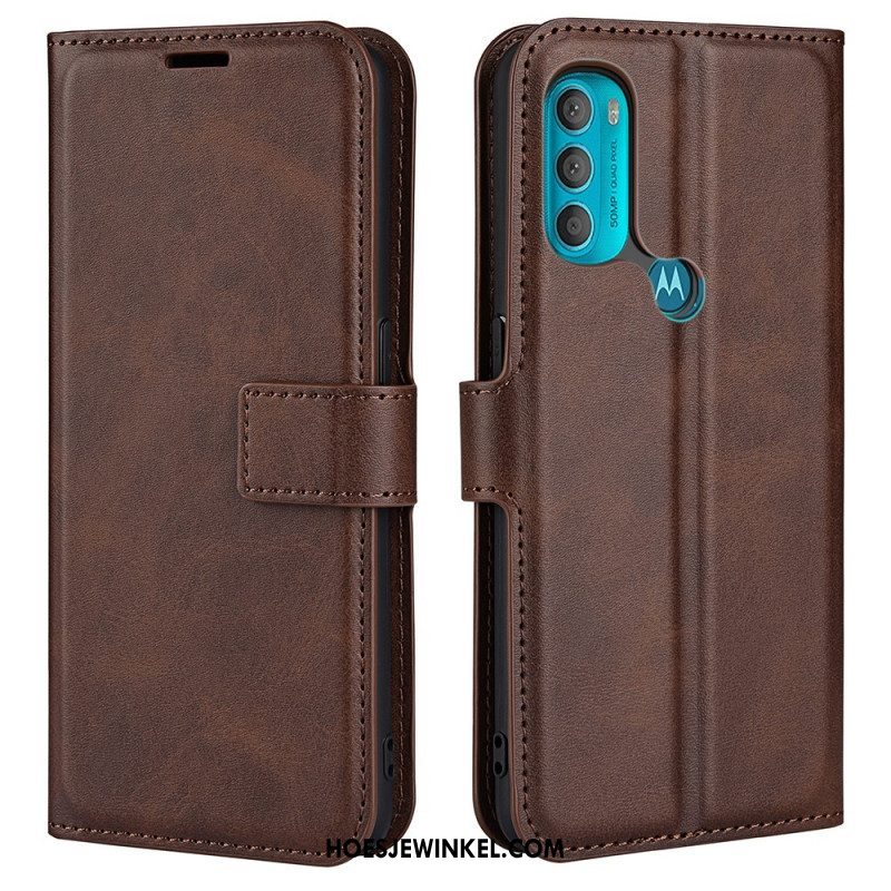 Leren Hoesje voor Moto G71 5G Slank Extreem Leereffect