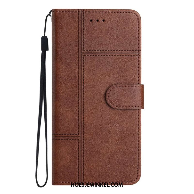 Leren Hoesje voor Samsung Galaxy A53 5G Met Ketting Zaken In Lanyard