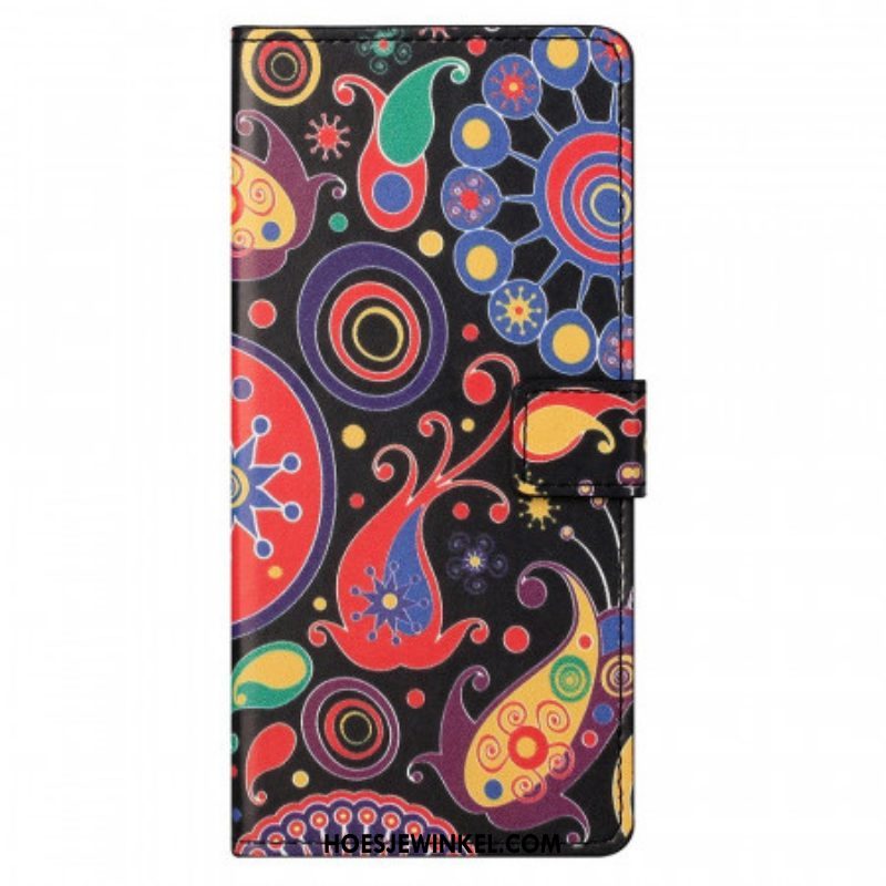 Leren Hoesje voor Samsung Galaxy M23 5G Galaxy Patroon