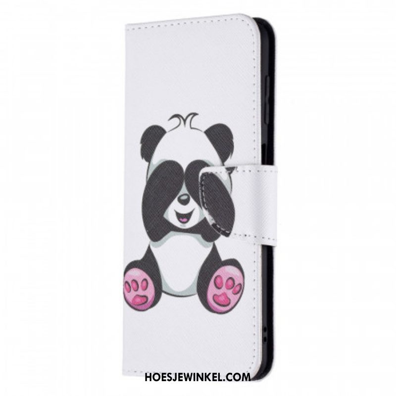 Leren Hoesje voor Samsung Galaxy M32 Panda-plezier