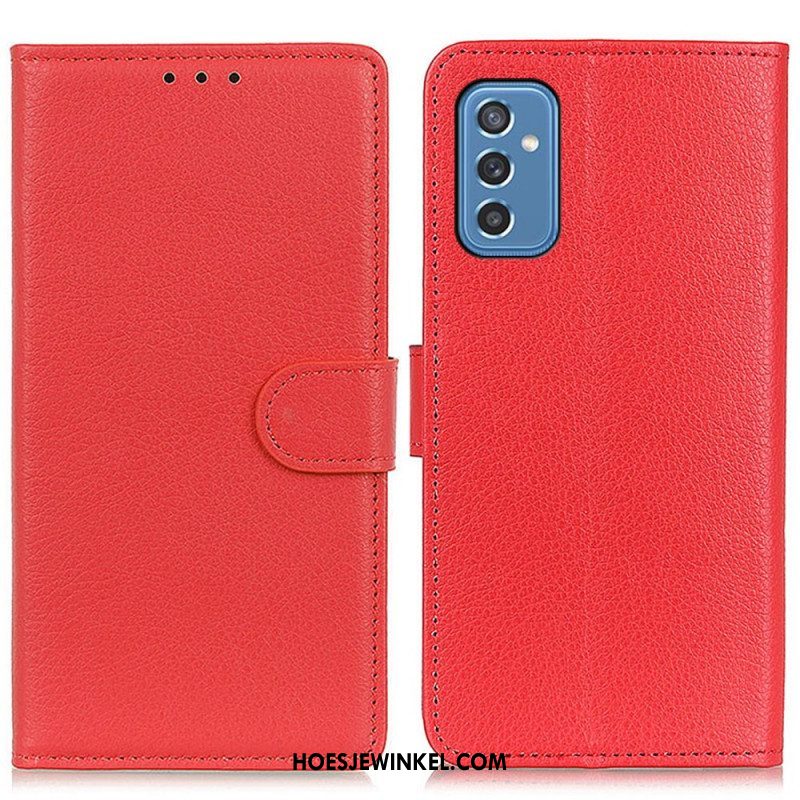 Leren Hoesje voor Samsung Galaxy M52 5G Lychee-textuur