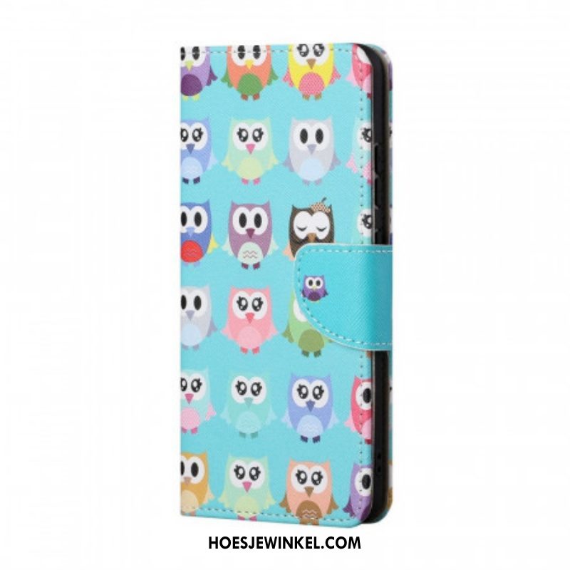 Leren Hoesje voor Samsung Galaxy M53 5G Uil Stam