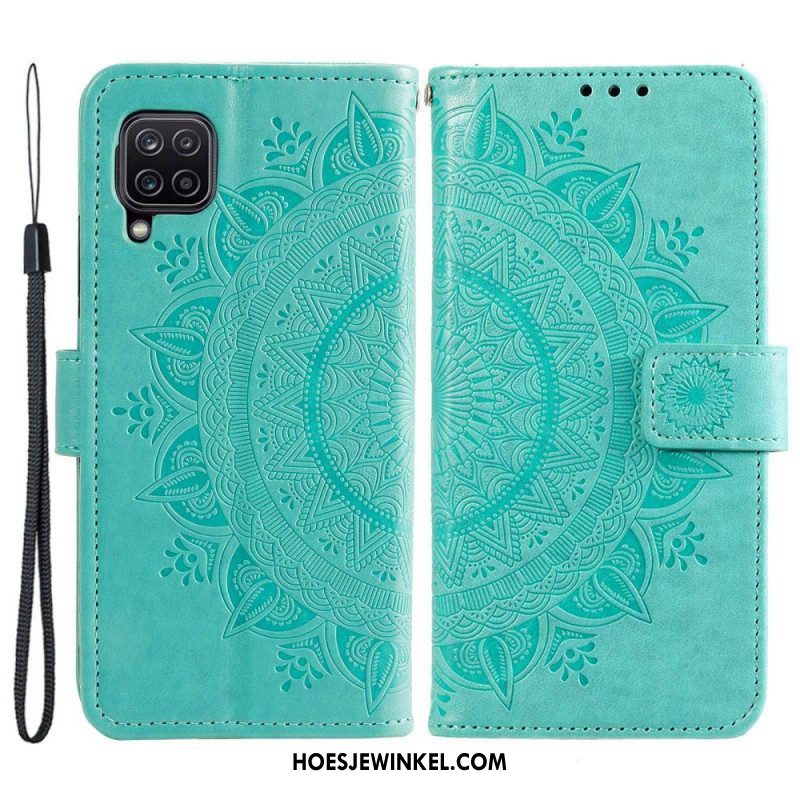 Leren Hoesje voor Samsung Galaxy M53 5G Zon Mandala