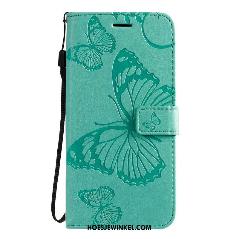 Leren Hoesje voor Samsung Galaxy S20 Plus / S20 Plus 5G Met Ketting Gigantische Riemvlinders