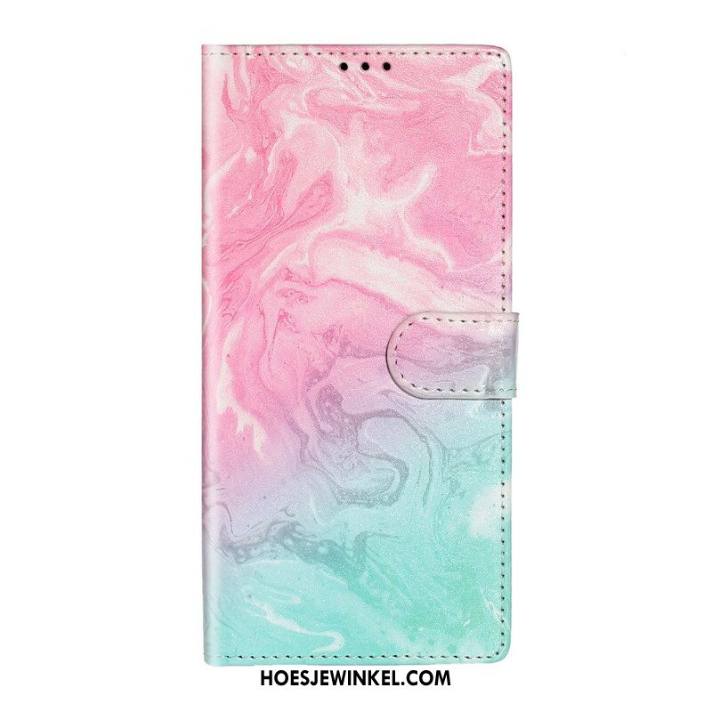 Leren Hoesje voor Samsung Galaxy S20 Plus / S20 Plus 5G Ontwerper Marmer