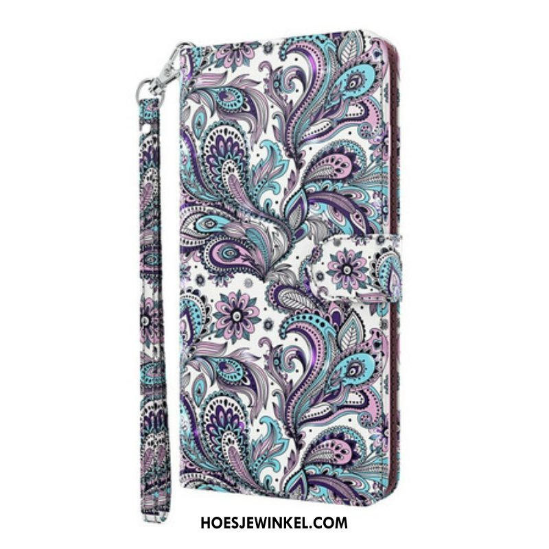 Leren Hoesje voor Samsung Galaxy S21 5G Chique Kant