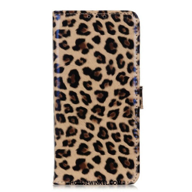 Leren Hoesje voor Samsung Galaxy S21 5G Luipaard