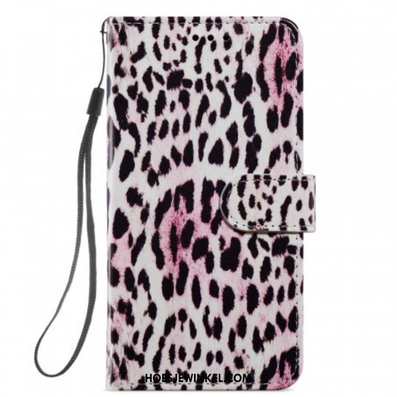 Leren Hoesje voor Samsung Galaxy S22 Plus 5G Luipaardprint