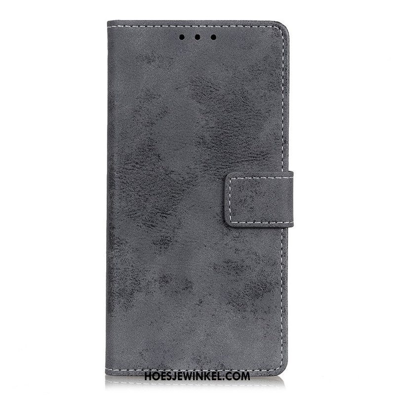 Leren Hoesje voor Samsung Galaxy S22 Ultra 5G Vintage Leereffect