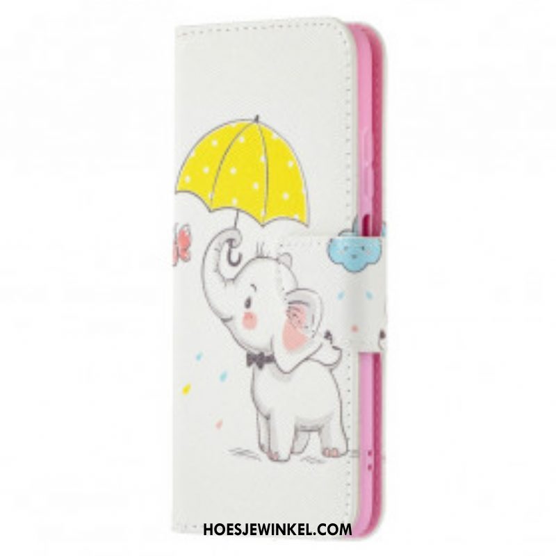 Leren Hoesje voor Xiaomi Redmi Note 10 / 10S Baby Olifant