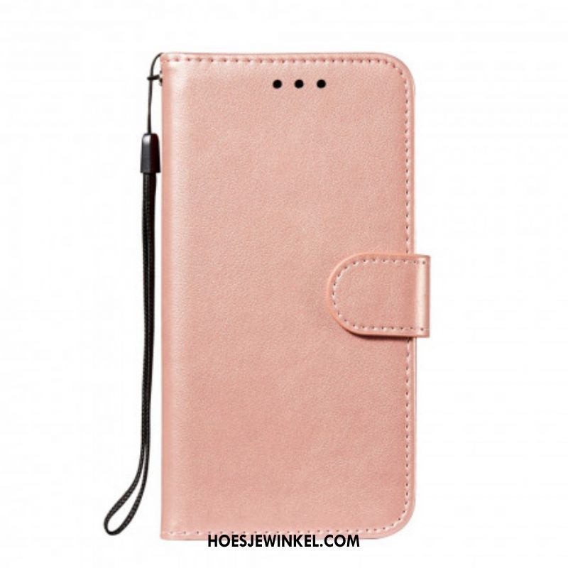 Leren Hoesje voor Xiaomi Redmi Note 10 / 10S Monochrome Lederen Stijl