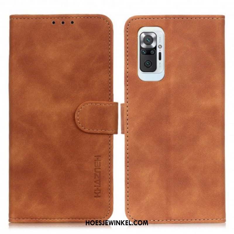 Leren Hoesje voor Xiaomi Redmi Note 10 Pro Khazneh Vintage Leereffect