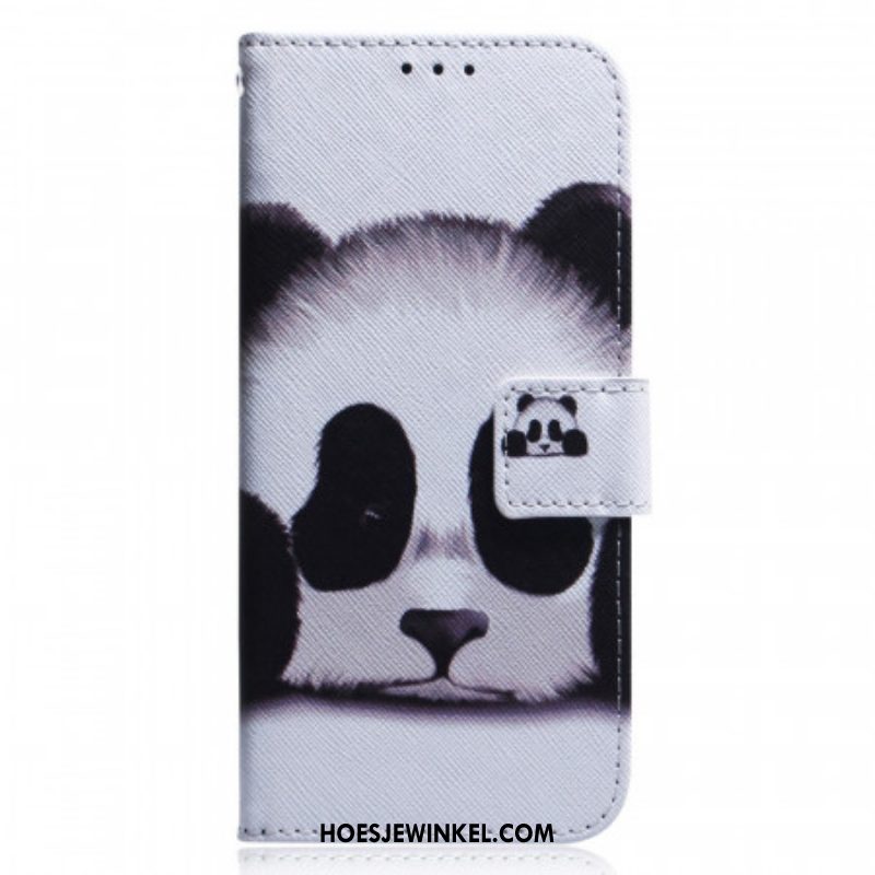 Leren Hoesje voor Xiaomi Redmi Note 11 Pro / 11 Pro 5G Panda Gezicht