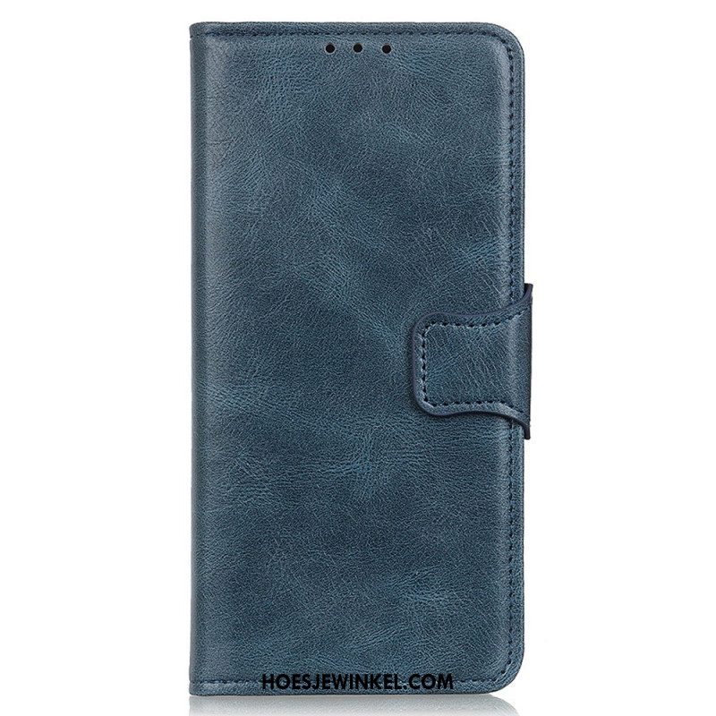 Leren Hoesje voor iPhone 14 Stijl Lederen Gesp Omkeerbaar