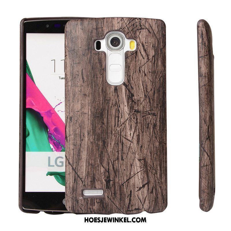 Lg G4 Hoesje Bescherming Fiber Kunstleer, Lg G4 Hoesje Nieuw Mobiele Telefoon Braun